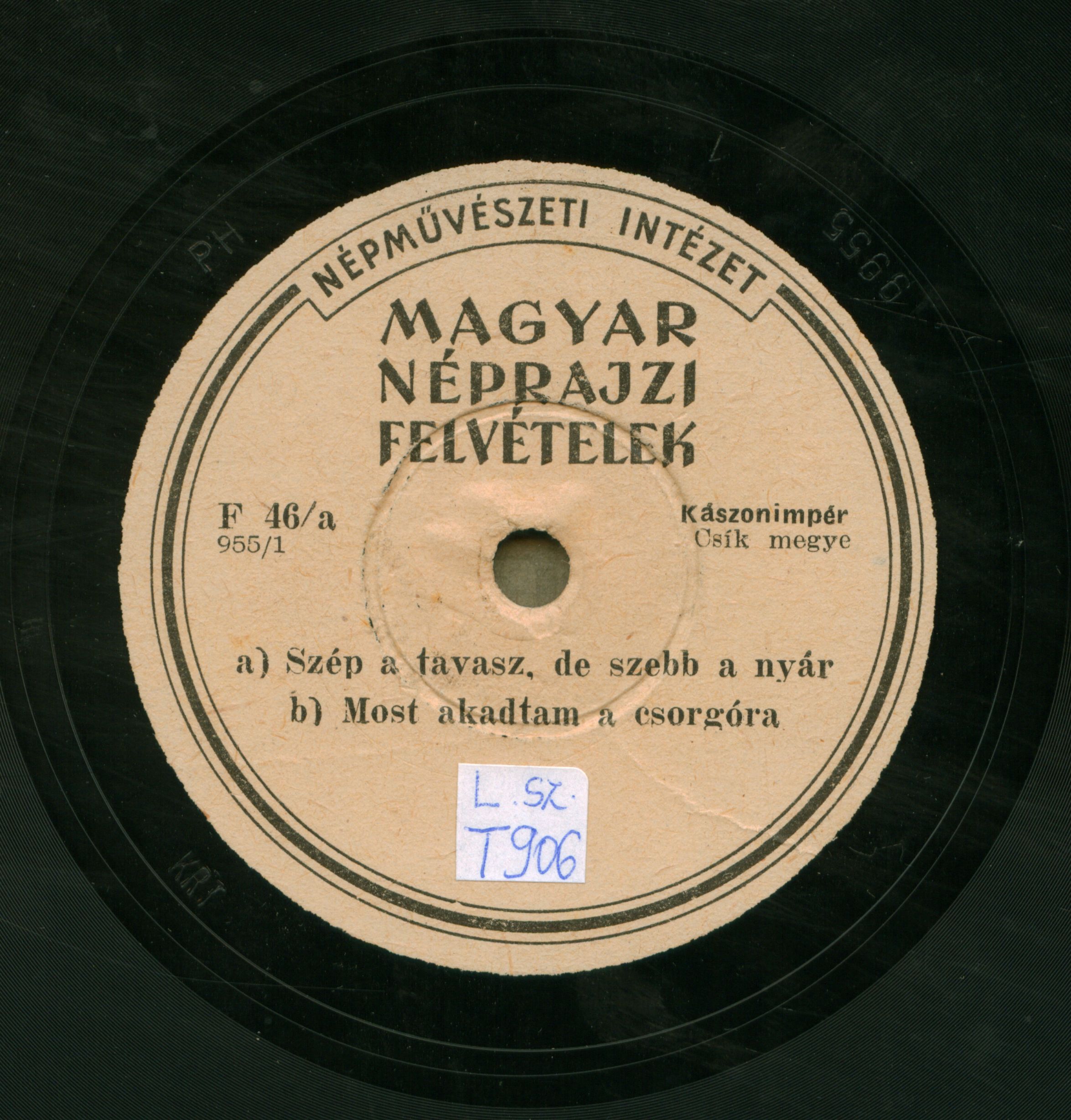 Magyar néprajzi felvételek Kászonimpér Csík megye